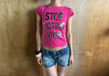 silver lettering tee