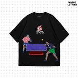 "See You in Paris" テーブルテニスTシャツ(ブラック)