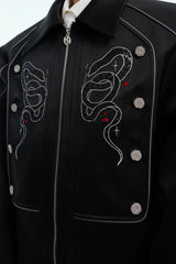 Sequin Embroidered Track Jacket