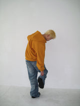 Vintage Graphic Lettering Two-Way Zip Hoodie (3c)