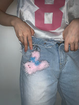 Blue Ribbon Bunny Keyring