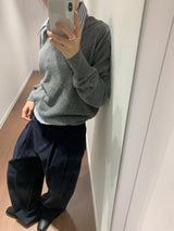 ファインウールエッセンシャルVネックニット(2color)