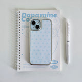 BLUE DOT&STAR Silver Epoxy Case