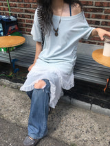 キャットウォッシュサマーブーツカットジーンズ