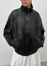 [MADE] クルーズハイネックレザージャンパー