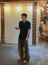 フリートディストレスデニムジーンズ