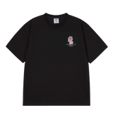 25SS タンニングオパンチュウサギベーシックロゴ半袖Tシャツ ブラック