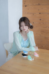 studs ribbon camisole(mint)