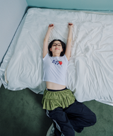 STRAWBERRY LOGO CROP T SHIRT