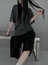 [unisex] ピグメントクロスオーバーフィット半袖Tシャツ (2color)