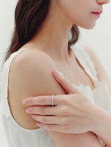 26SS★ [Premium Plating] Essence AB(W) Heart Tennis Ring