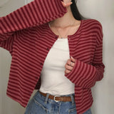 [MADE] Ghibli, striped cropped cardigan