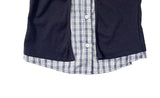 ソレン チェック シャツ レイヤード ツイスト ショート スリーブ Tシャツ