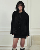 Flower Beaded Classic Jacket