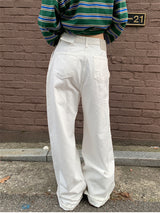 SLAB PINTUCK WIDE JEANS (3C)
