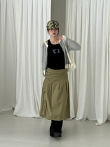 fancy buckle wrap skirt 