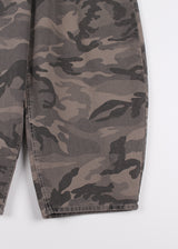 CAMO COTTON BALLOON PANTS