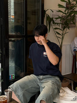 Fairy half cargo denim pants