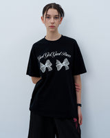 ツインリボンTシャツ　ブラック