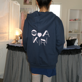 KIRIGIRL フーディージップアップ _NAVY