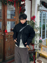 Aki Wool Collar Warmer Winter Blouson (2 Colors)
