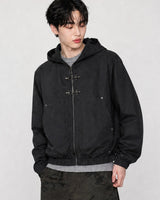 (UNISEX) バックル フード ジャンパー