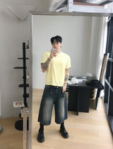 No.1702 daily color crop half T (8color)