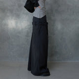 DOUBLE WAIST MAXI SKIRT