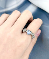 Blue Heart Unique Ring