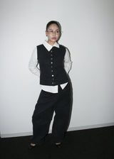 Button vest [Grey]