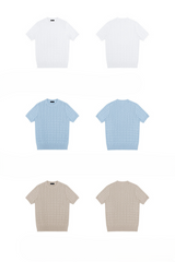ケーブル ニット クルーネックTシャツ