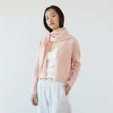 Alpaca button cardigan_pink