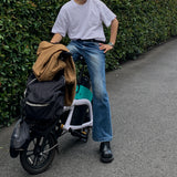 ASCLO 斜めカットブーツカットデニムパンツ