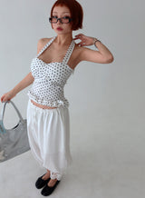 Lace Capri Balloon Wide Pants