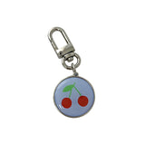 cherry epoxy keyring (conflower blue)