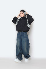 カーペンターオーバーデニムパンツ