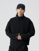 FMACM Wool-Blend Tweed Rectangular Pocket Jacket