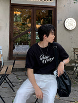 LMN フルールレタリングオーバー半袖Tシャツ (3 colors)