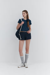【MADE】 Waffle String Gym Sack_Navy