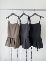 balloon strap blouse