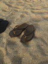 ASCLO Classic Leather Flip Flops (2color)