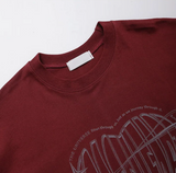 フェイスハートボクシーフィット半袖Tシャツ