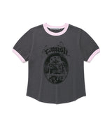 W INVADER RINGER SS TEE CHARCOAL(CV2FMFT511A)