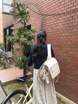 クラシックボウバックパック_クリーム