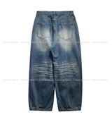 Loop Cat Washed Balloon Fit Denim Pants