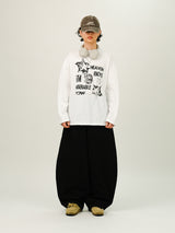 DE バックポイント ワイドバルーンパンツ