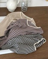 LM Border Rib Loose Round T-Shirt (3color)