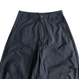 Belted wide skirt pants