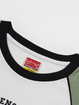 1/2 マルチスカルラグランTシャツ (WHITE/GREEN)