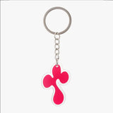 ピンククローバーアクリリックキーリング